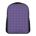 Purple And White Tattersall Print Casual Backpack