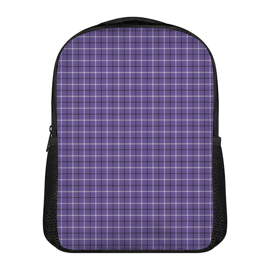 Purple And White Tattersall Print Casual Backpack