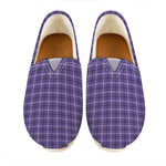 Purple And White Tattersall Print Casual Shoes