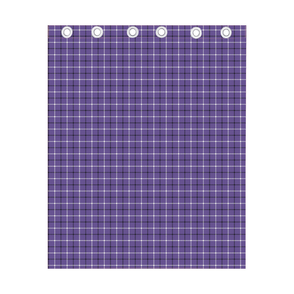 Purple And White Tattersall Print Curtain