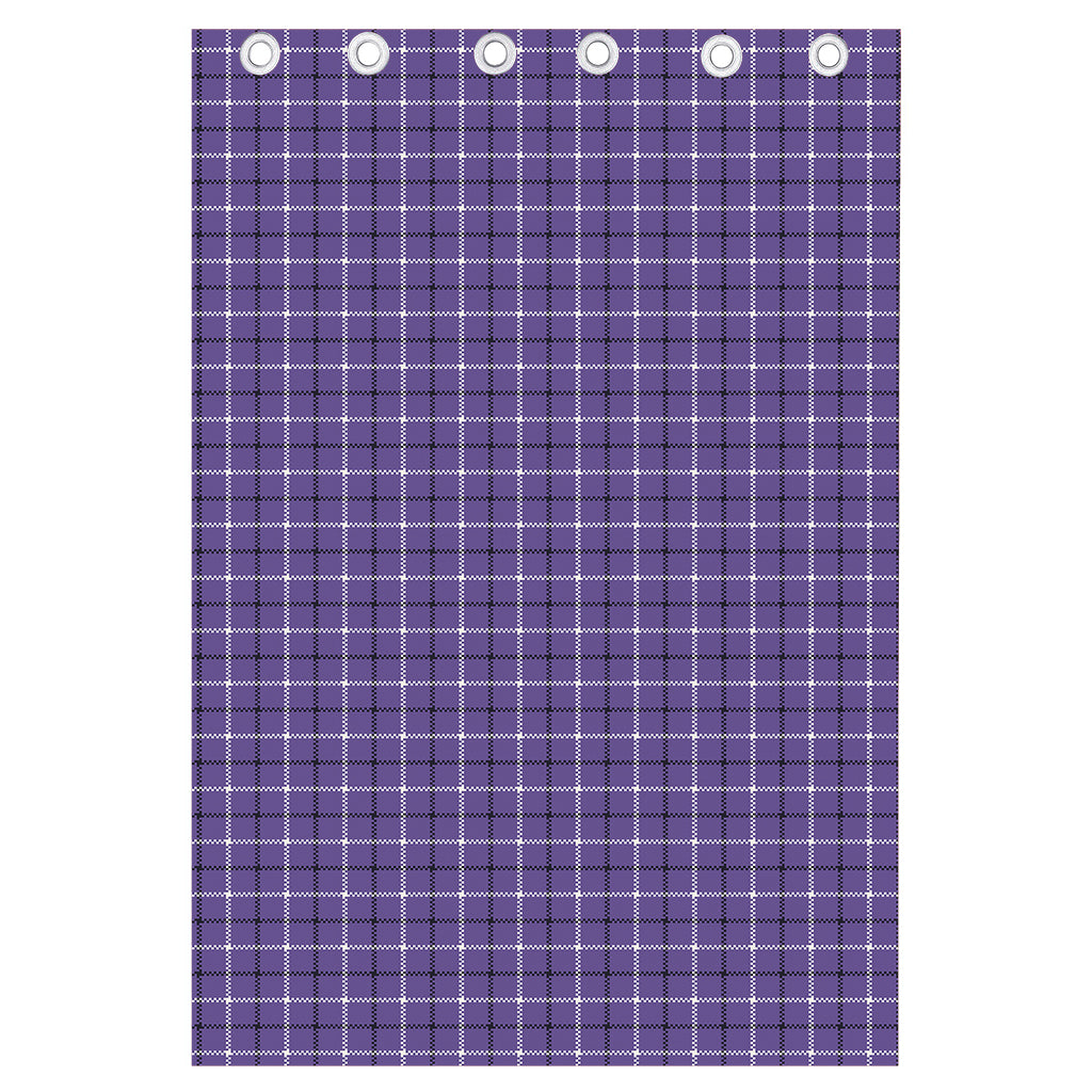 Purple And White Tattersall Print Curtain