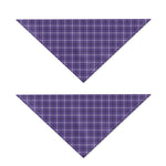 Purple And White Tattersall Print Dog Bandana