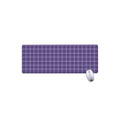 Purple And White Tattersall Print Extended Mouse Pad