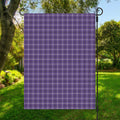Purple And White Tattersall Print Garden Flag