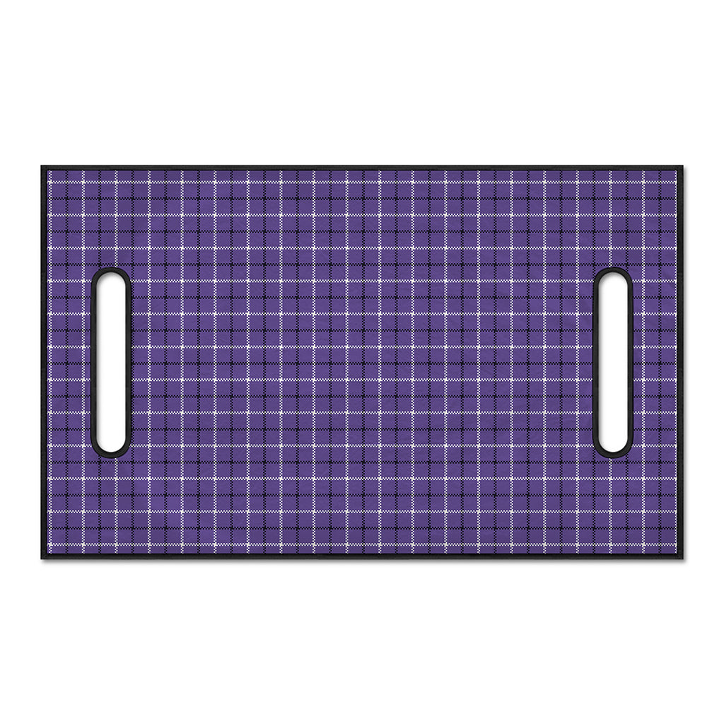 Purple And White Tattersall Print Golf Cart Seat Cover