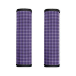 Purple And White Tattersall Print Handle Covers