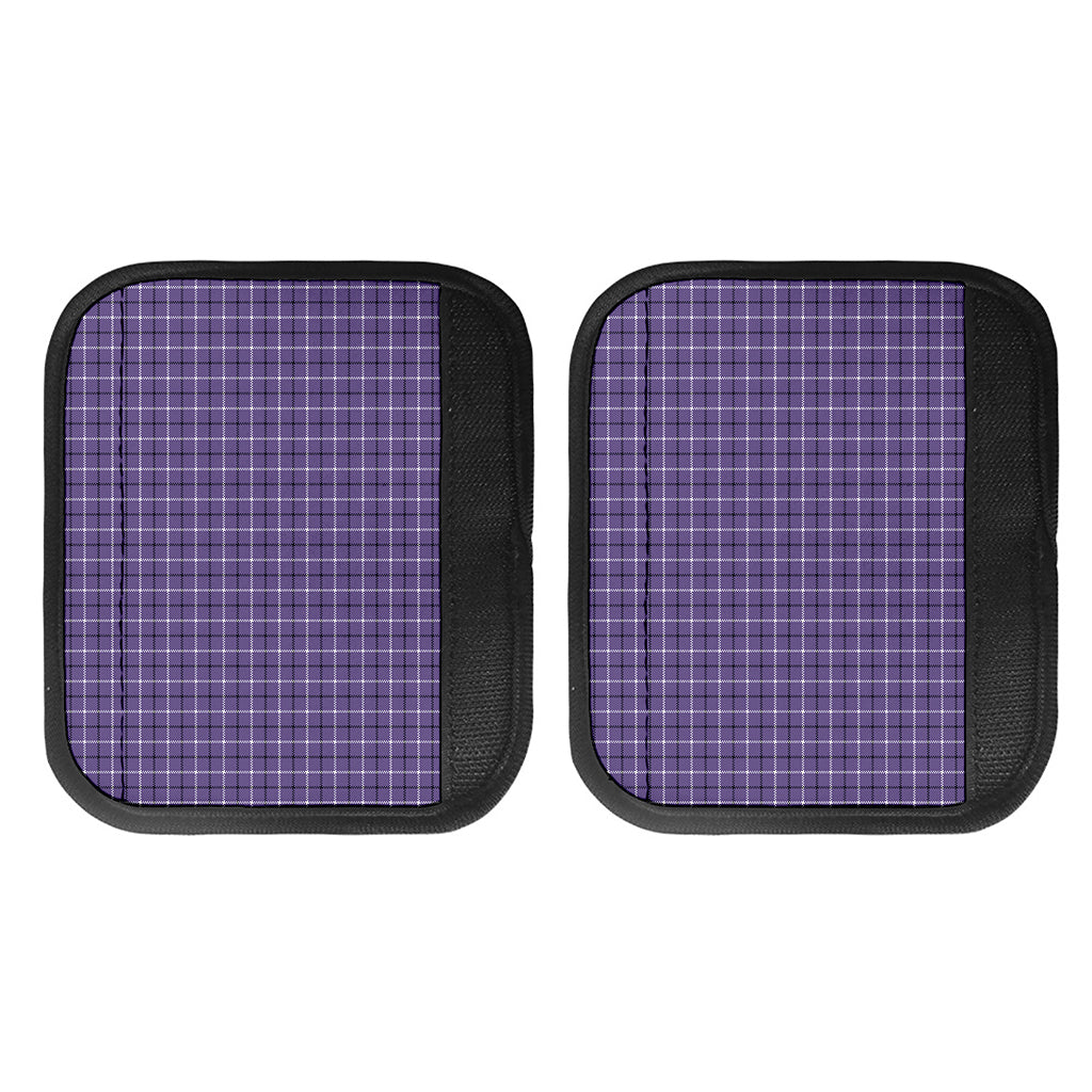 Purple And White Tattersall Print Handle Covers
