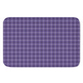 Purple And White Tattersall Print Indoor Door Mat