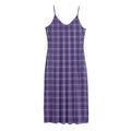 Purple And White Tattersall Print Jersey Midi Cami Dress