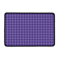 Purple And White Tattersall Print Kitchen Mat