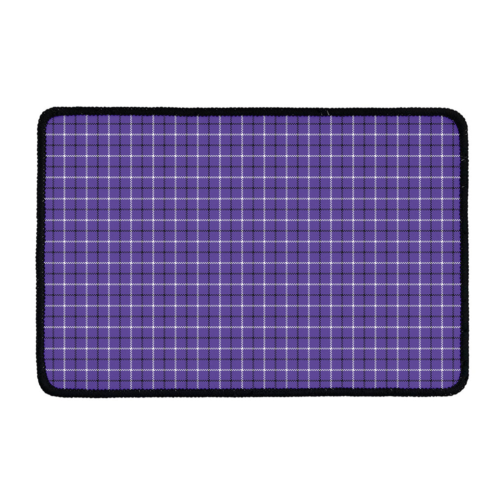 Purple And White Tattersall Print Kitchen Mat