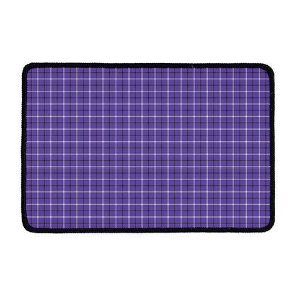 Purple And White Tattersall Print Kitchen Mat