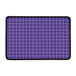 Purple And White Tattersall Print Kitchen Mat
