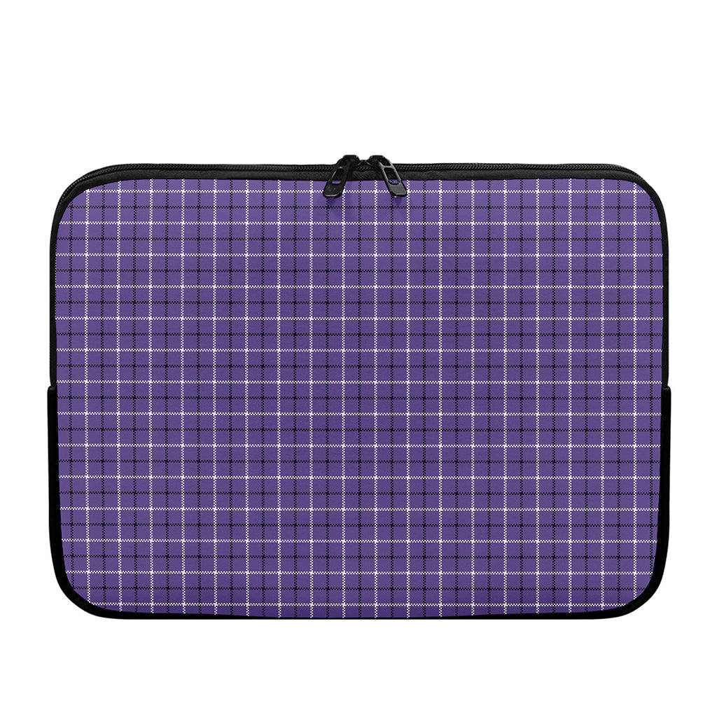 Purple And White Tattersall Print Laptop Sleeve