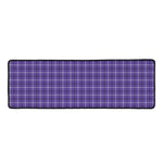 Purple And White Tattersall Print Long Kitchen Mat