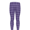 Purple And White Tattersall Print Men's Leggings