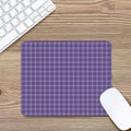 Purple And White Tattersall Print Mouse Pad