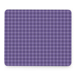 Purple And White Tattersall Print Mouse Pad