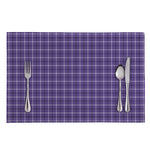 Purple And White Tattersall Print Placemat