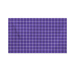 Purple And White Tattersall Print Polyester Flag