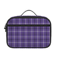 Purple And White Tattersall Print Portable Lunch Bag