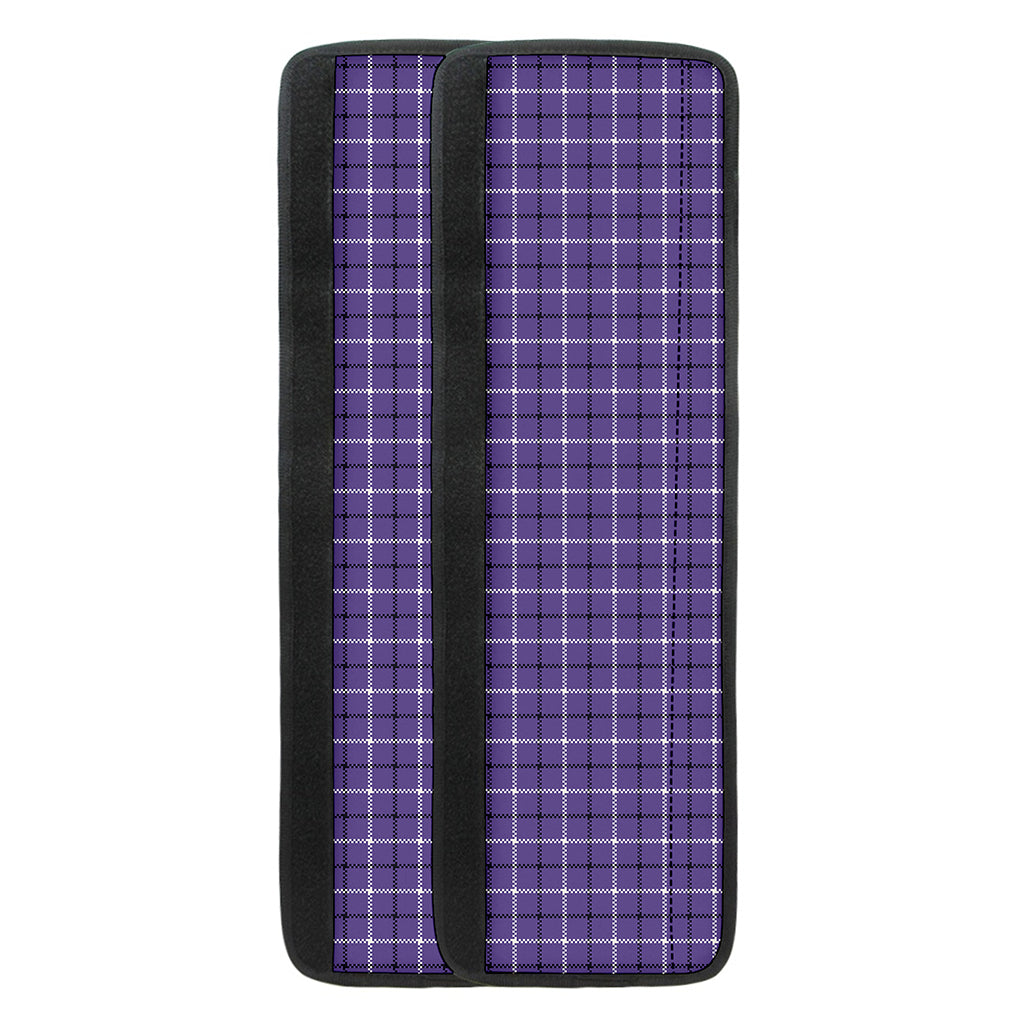 Purple And White Tattersall Print Refrigerator Handle Covers
