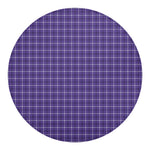 Purple And White Tattersall Print Round Blanket