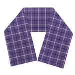 Purple And White Tattersall Print Scarf