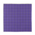 Purple And White Tattersall Print Silk Bandana