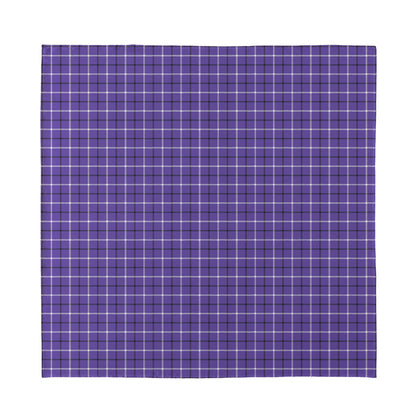 Purple And White Tattersall Print Silk Bandana