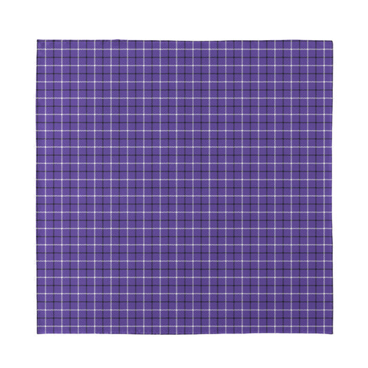 Purple And White Tattersall Print Silk Bandana