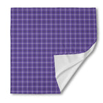 Purple And White Tattersall Print Silk Bandana