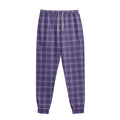 Purple And White Tattersall Print Sweatpants