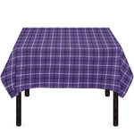 Purple And White Tattersall Print Tablecloth