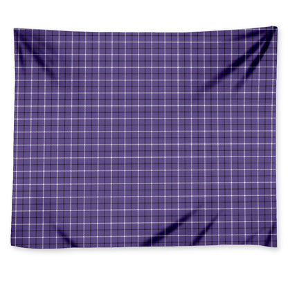 Purple And White Tattersall Print Tapestry