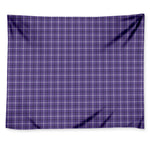 Purple And White Tattersall Print Tapestry