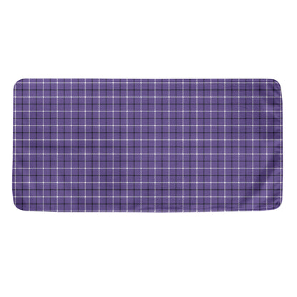 Purple And White Tattersall Print Towel