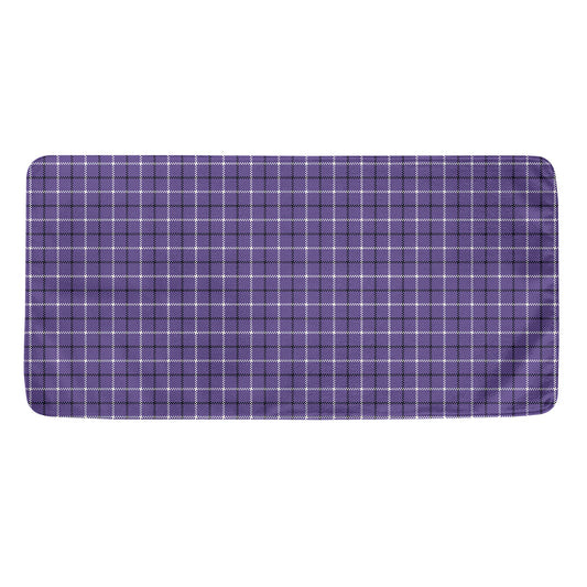 Purple And White Tattersall Print Towel