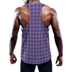 Purple And White Tattersall Print Training Tank Top