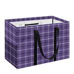 Purple And White Tattersall Print Utility Tote Bag