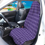 Purple And White Tattersall Print Waterproof Car Seat Cover