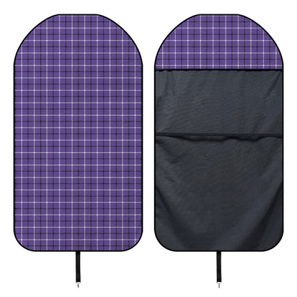 Purple And White Tattersall Print Waterproof Car Seat Cover
