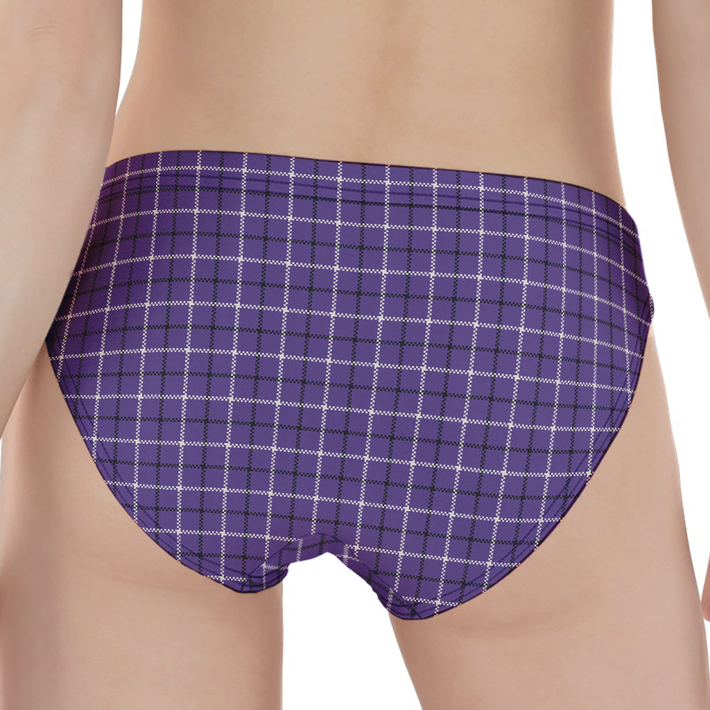 Purple And White Tattersall Print Women's Panties