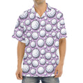 Purple And White Volleyball Print Aloha Shirt