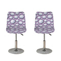 Purple And White Volleyball Print Bar Stool Covers