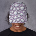 Purple And White Volleyball Print Baseball Cap