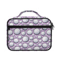 Purple And White Volleyball Print Briefcase Bible Bag