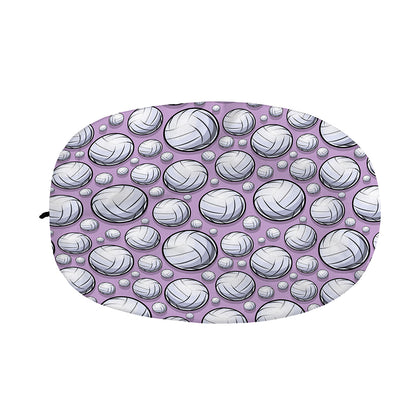 Purple And White Volleyball Print Car Side Mirror Covers