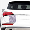 Purple And White Volleyball Print Car Sticker