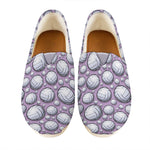 Purple And White Volleyball Print Casual Shoes